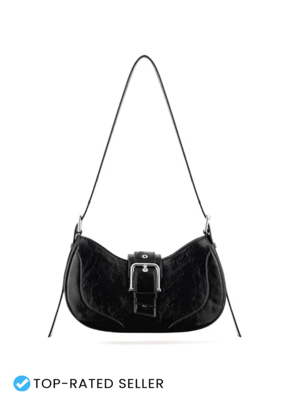 Y2K Crescent Hobo Shoulder Bag Crossbody Vegan Leather Purse